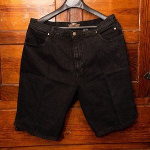 Harley-Davidson size 38 black denim shorts